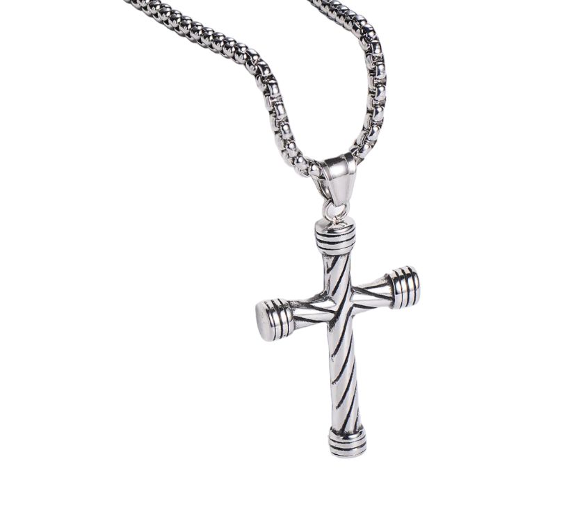 Philip Stainless Cross Pendant and Chain