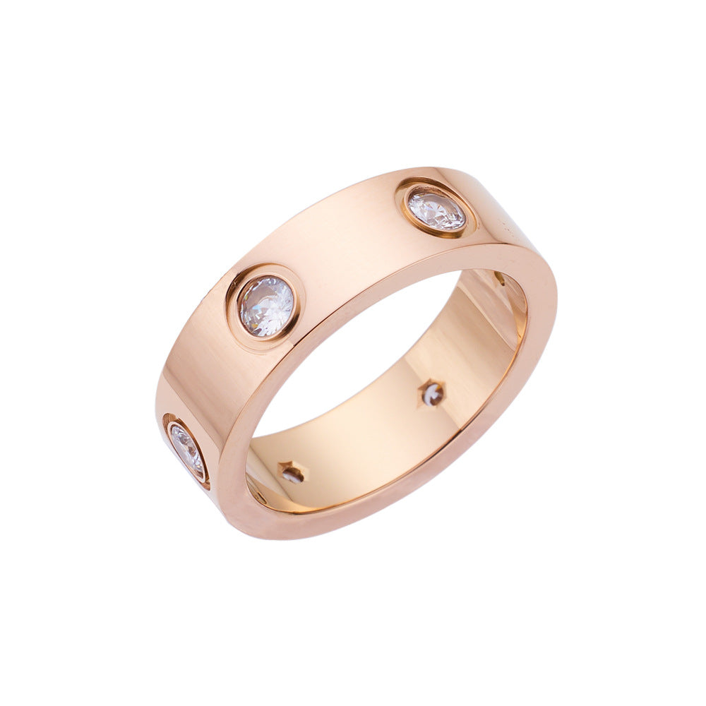 Roxy Rose Gold and Zircon Ring