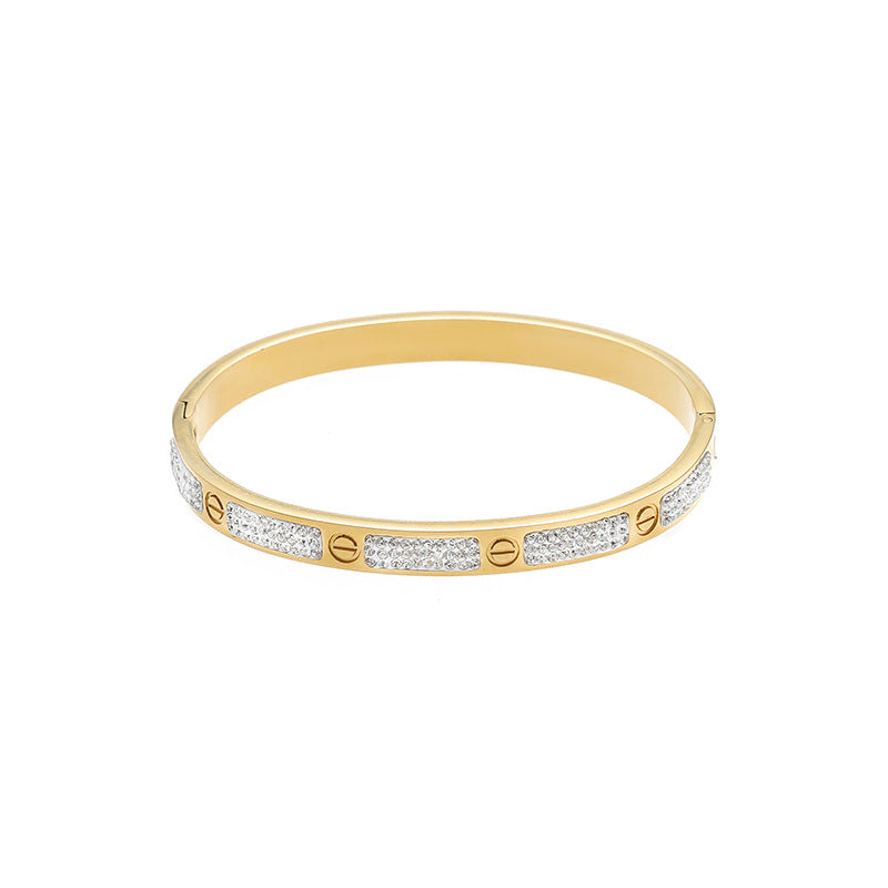 Liz Screw Diamond Bangle