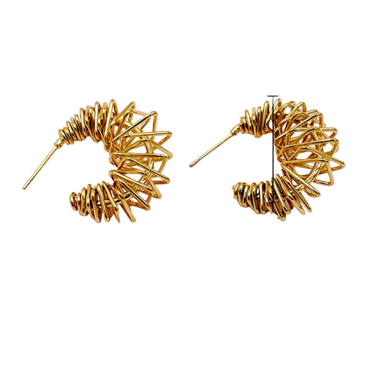 Rita Gold open Hoops Earring