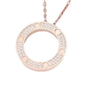 Liz Rose Gold and Zircon Necklace