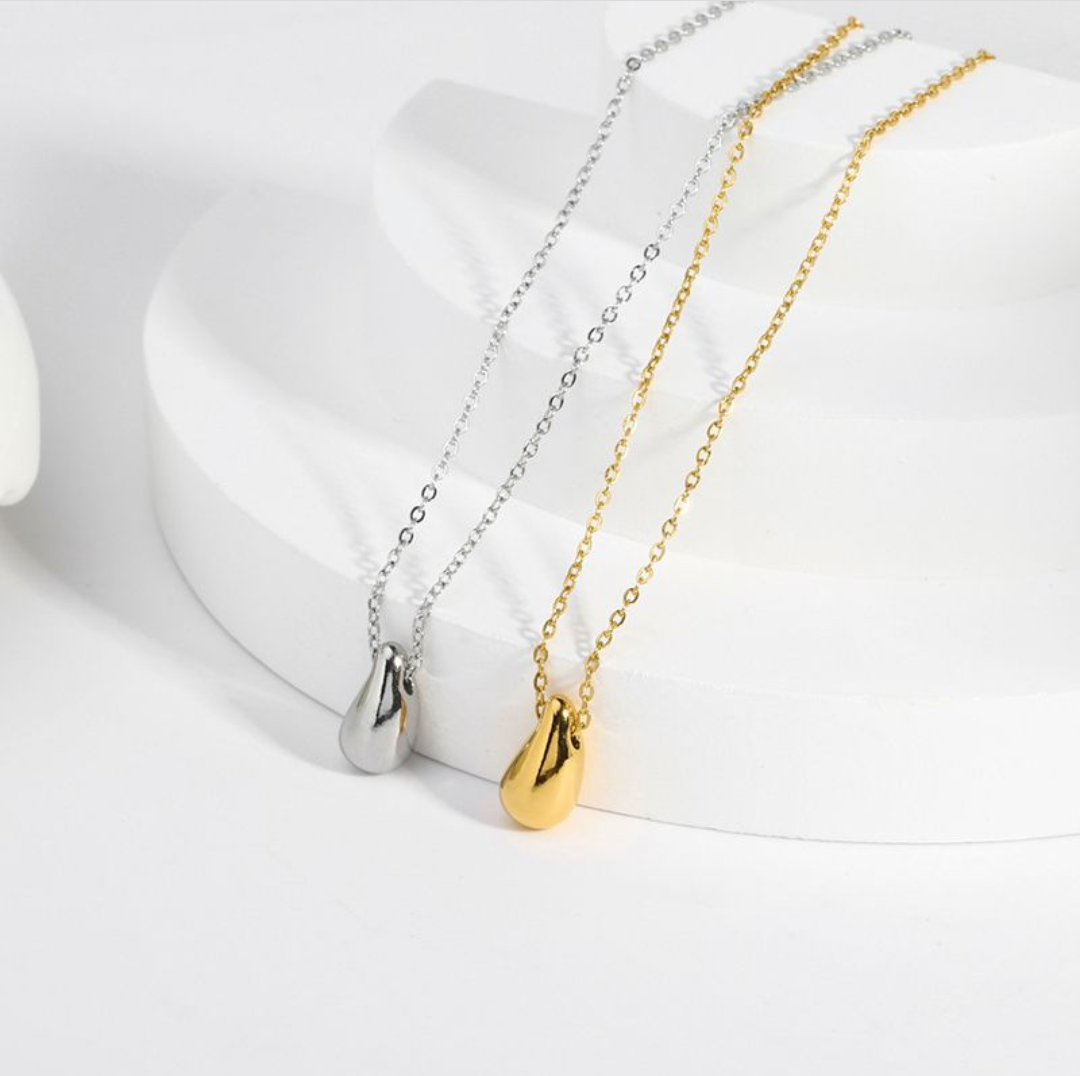 Nya Mini Gold Teardrop Necklace