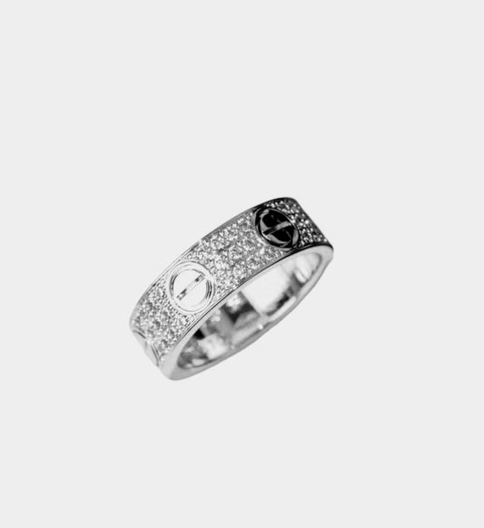 Liz Silver Screw Design Ring